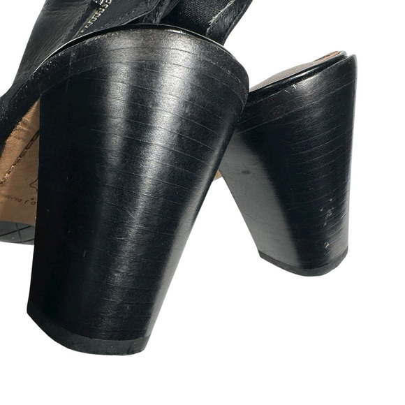 Donald J Pliner Kaden Women's Size 7 Black Leather Open Toe Zip Bootie - Picture 6 of 11